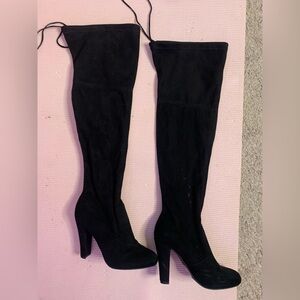 Stylish Black Over the Knee Boots